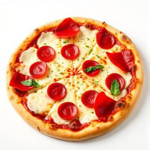 Freshly baked pizza